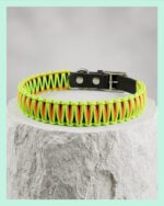 El Yapımı Paracord & Deri Köpek Boyun Tasması – Örgü Urban 09