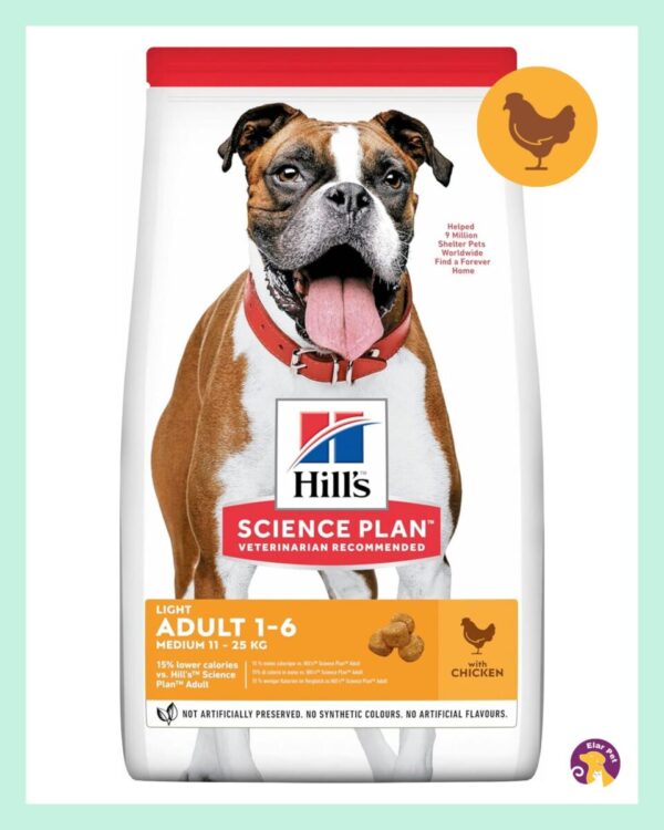 Hill’s Light Tavuklu Medium Yetişkin Köpek Maması 2.5 Kg