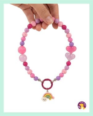 Charm Detaylı Boncuklu Köpek Kolyesi – DBF03