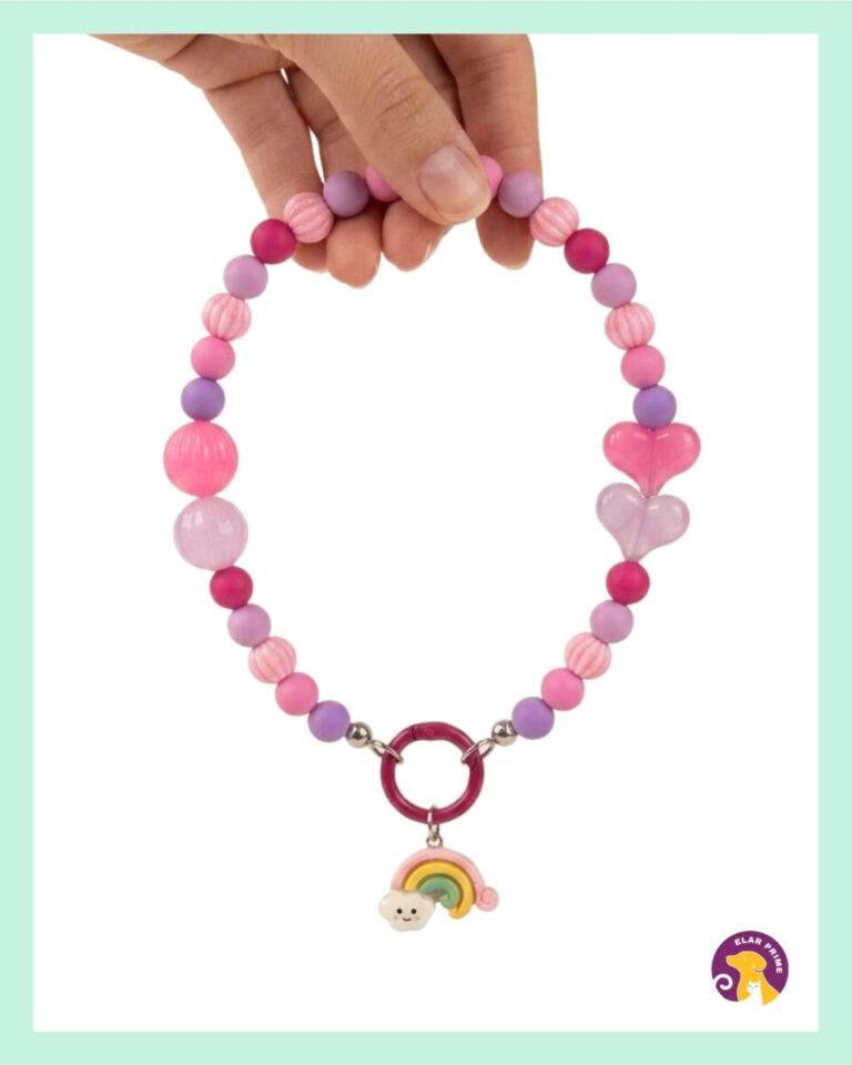 Charm Detaylı Boncuklu Köpek Kolyesi – DBF03