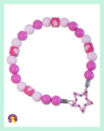 El Yapımı Pink Dream Boncuklu Köpek Kolyesi – DBF01